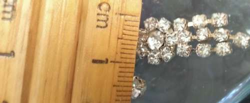 Necklace Rhinestone Cut Glass Crystal on chain LOOK At My BUY NOW