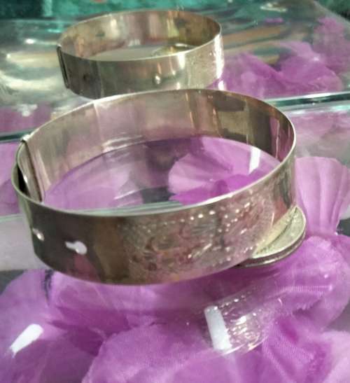 Stamped SILVER bangle  Lovely for the collector Lovely Gift