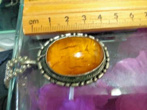 Necklace Unusual AMBER-CHAIN metal balls LOOK At My BUY NOW LISTINGS NO WAITING