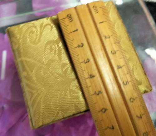 Glass Heart  - Grandmother Sentiment gilt trim Bow +Original box