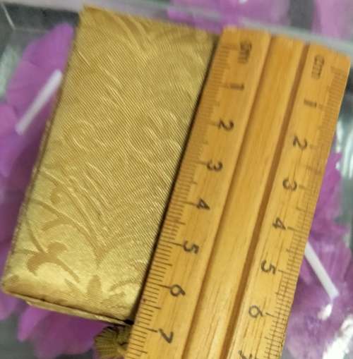 Glass Heart  - Grandmother Sentiment gilt trim Bow +Original box