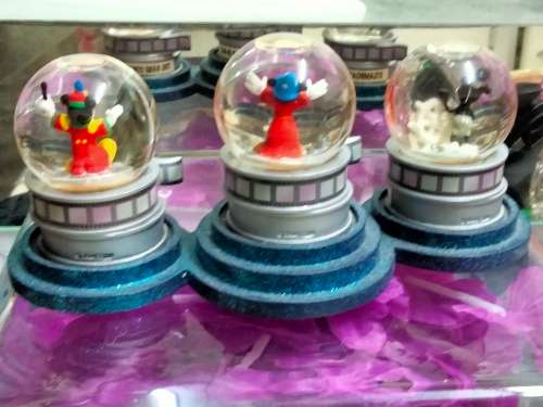 Triple Mickey Mouse Snow globe*Fantasia*SteamBoat*The Band Concert LOOK atMy BUY NOW itemsNO WAITING