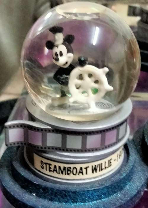 Triple Mickey Mouse Snow globe*Fantasia*SteamBoat*The Band Concert LOOK atMy BUY NOW itemsNO WAITING
