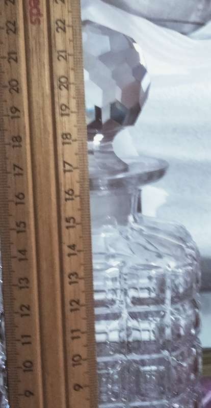DECANTER VTG Lead Crystal +BRANDY label Silver Plated maker IANTHE-England - ALL for 1 BID