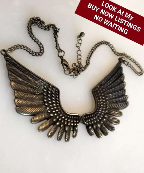 NECKLACE- WINGS Egyptian Goddess wings revival style