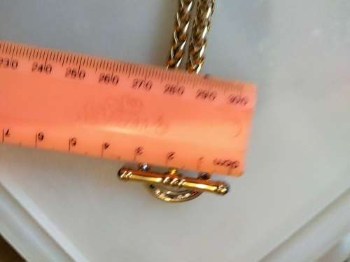 Celtic Style Circle Crystal Cross Bar Black Crystal Acrostic Word-Regards-Gold Tone belcher Chain