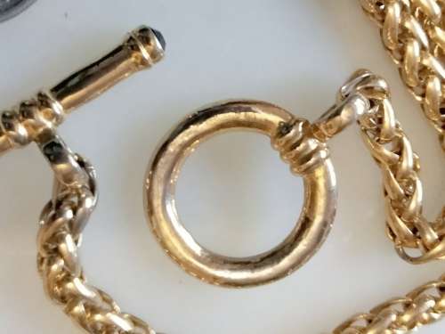 Celtic Style Circle Crystal Cross Bar Black Crystal Acrostic Word-Regards-Gold Tone belcher Chain