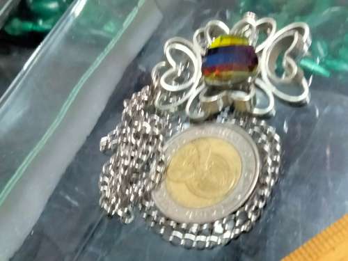 Necklace - Dichroic Stone dazzling glass LOOK At My BUY NOW LISTINGS NO WAITING