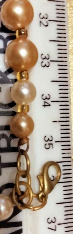 Necklace  - Bib  2 Strand Faceted cut crystal clear+ Faux graduating Pearls gemstone lobster clasp