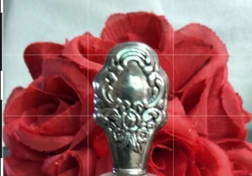 *RARE*Perfume Frosted Bottle Silver Embossed Stopper-Empty Godinger EnglandLOOK AtMy BUY NOW NO WAIT