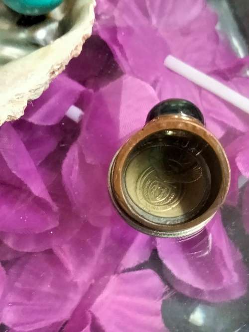 Dress RING Black Caboshone composite stone Cooper tone LOOK At My BUY NOW LISTING NO WAITING
