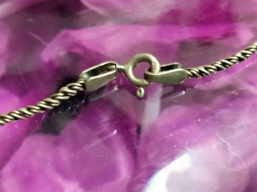 Choker - 925 stamped on ring SILVER CHAIN - + Small Heart - LOOK At My BUY NOW - NO WAITING