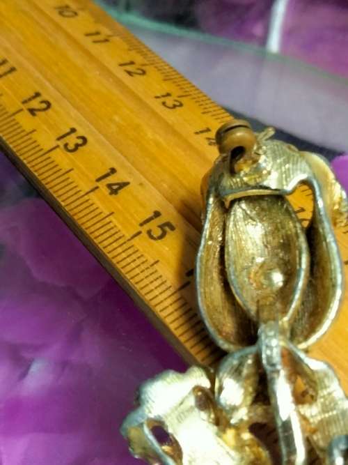 BROOCH - Vintage stamped maker`HOLLYWOOD`Rose+Earrings clip on 1960`s