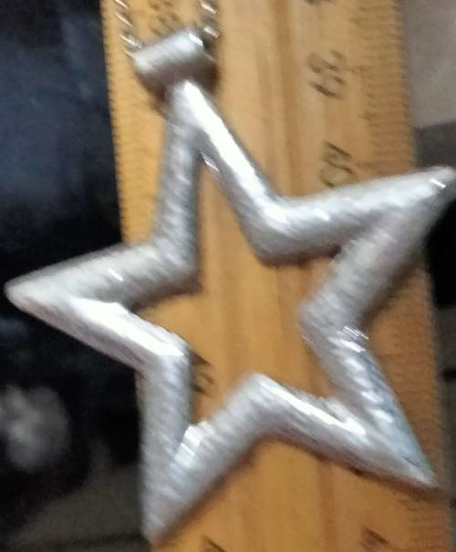 Necklace Pendant - STAR Crystals Silver tone metal+Chain MOD.LOOK At My BUY NOW ltems NO WAITING
