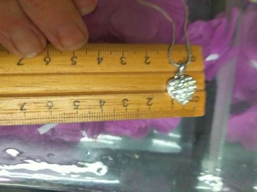 Necklace Pendant - small Heart crystalsSilver tone metal+Chain MOD.LOOK At My BUY NOWitemsNO WAITING