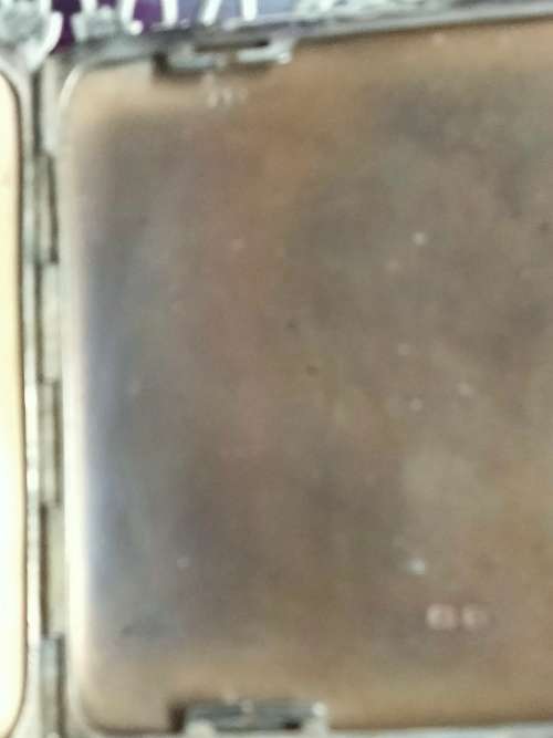 Cigarette Case Sterling SilverJamesDixon+Son 1936 Birmingham Monogram top -NCB -inside 2.12.37