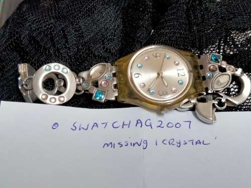 1 SWATCH AG 2007 Swarovski Crystals+1QUARTZ Pre-owned NotTestedLOOK At My BUY NOW NO WAITING