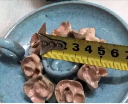 Candle holders -1 PINK Roses+1 Plain Pottery LOOK At My BUY NOW listings NO WAITING