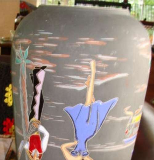 KETO- KERAMIK- Statement Vase -15 Mexico- 1950,s- hand made Germany
