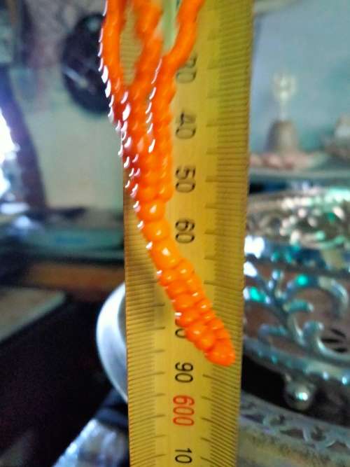 Neclace  - Large Butterscotch Glass beads Small Frosted + Orange +6 dangles *ABSOLUTELY FABULOUS