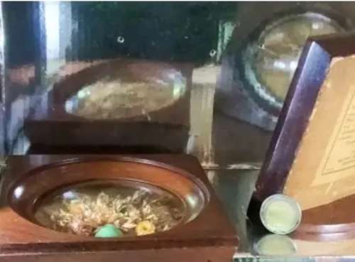 2 SA  srtist Dried flowers bouquet - Wood Frame Convex Glass