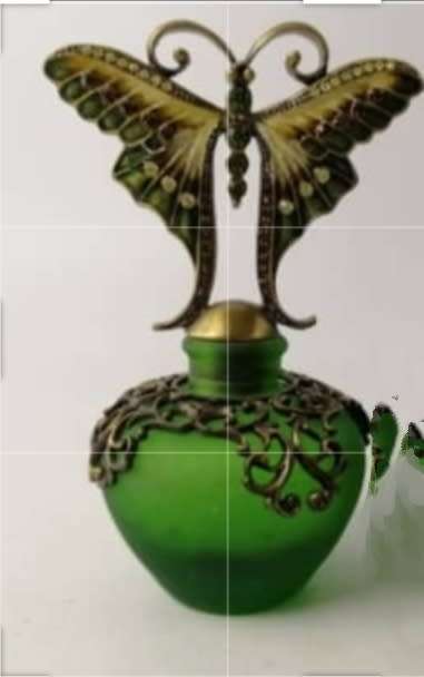 PERFUME bottle Filigree Brass Butterfly STUNNING -Art style Matson