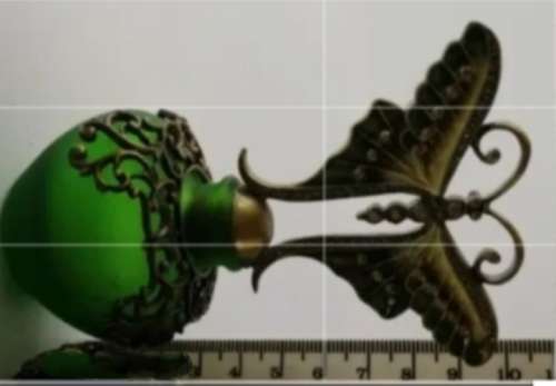 PERFUME bottle Filigree Brass Butterfly STUNNING -Art style Matson