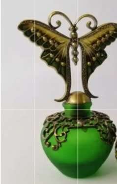 PERFUME bottle Filigree Brass Butterfly STUNNING -Art style Matson