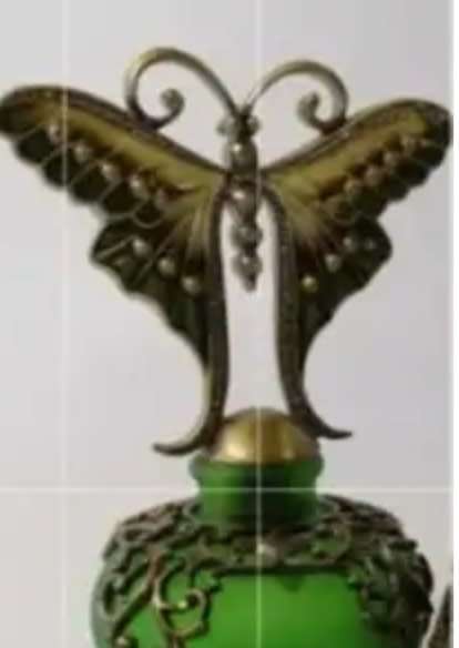 PERFUME bottle Filigree Brass Butterfly STUNNING -Art style Matson