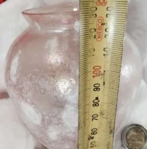 VASE- frosted stippled Pink .....very pretty