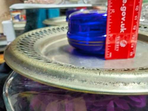 Glass Box+Lid -Vanity Dressing Table decor Powder/Trinket Bristol blueLOOK at My BUY NOW *NO WAITING