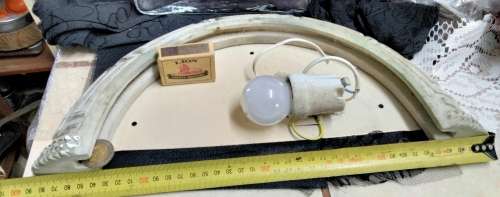 Lamp shade Glass+Wall light Half round Greek key decor for 1 BID*Look At My BUY NOW items*NO WAITING