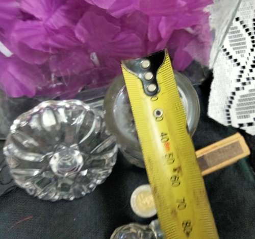 PERFUME bottle1 Clear impressed thumbies+I Cut Crystal Ring Holder Trinket bowl