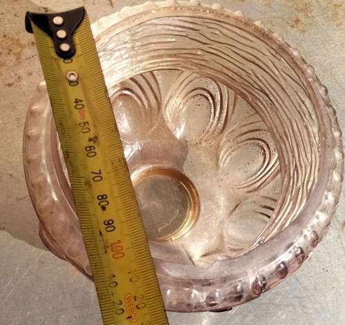 Lamp shade Glass - 1 Balloon +vertical rows rib Pattern LOOK At My BUY NOW LISTINGS NO WAITING