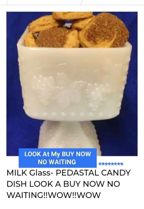 Milk Glass Pedestal Candy Dish