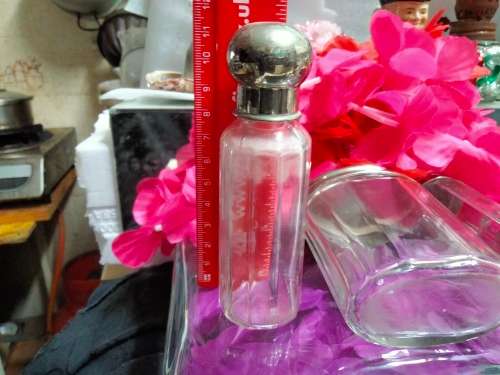 Bottles Glass Beveled-3 Vanity Dressing table decor  *Metal lids LOOK at My BUY NOW items NO WAITING