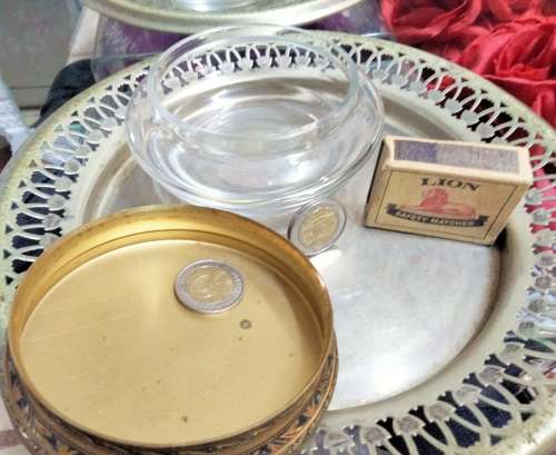 Glass box -1 Vanity Dressing Table decor Lid edge Nielio work LOOK At My BUY NOW LISTINGS NO WAITING