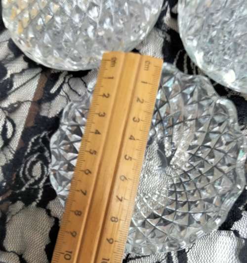 Box Glass Lidded 2 + 1 no lid 5 pieces - Crystal  made in ITALY Bon Bon dish or trinket box