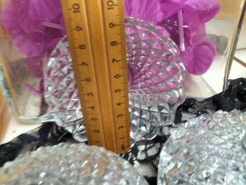 Box Glass Lidded 2 + 1 no lid 5 pieces - Crystal  made in ITALY Bon Bon dish or trinket box