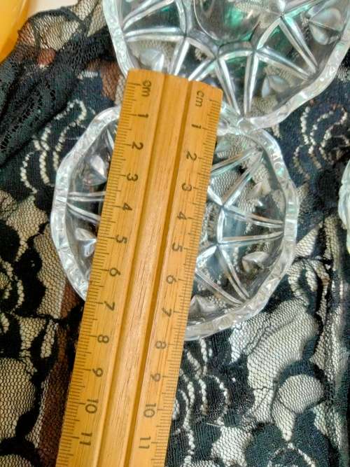 Box glass  Lidded 2 -4 piece Crystal  made in France Bonbon dish trinket butter Pats Candle desert A