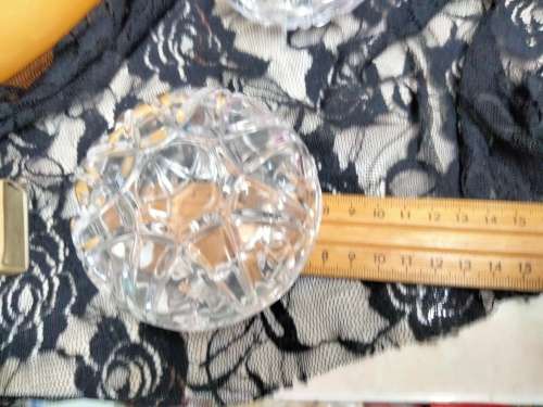 Box glass  Lidded 2 -4 piece Crystal  made in France Bonbon dish trinket butter Pats Candle desert A