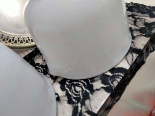 Glass Mixing Bowls 2 -Sunbeam 12 + 22 White Milk Glass Mixing Bowls LOOK At My BUY NOW *NO WAITING