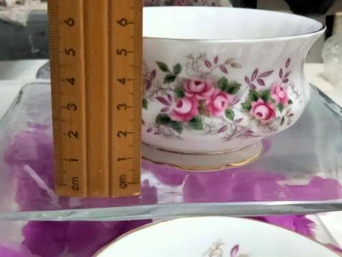 ROYAL ALBERT -SUGAR bowl+Trio Lavender Rose c1962/70