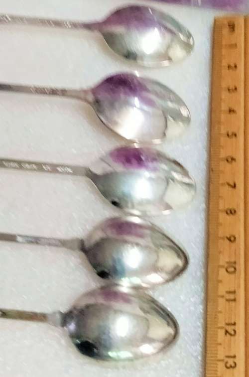 5 Silver Plate Teaspoons SOUVENIR 1 Stonehenge+ 3 Scepter1 Bridge charmLOOK at My BUY NOW*NO WAITING