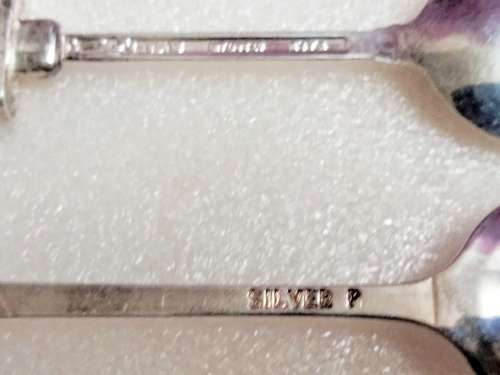 5 Silver Plate Teaspoons SOUVENIR 1 Stonehenge+ 3 Scepter1 Bridge charmLOOK at My BUY NOW*NO WAITING