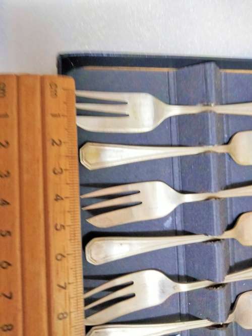 Boxed set  6 Cake Forks EPNS LOOK At My BUY NOW LISTINGS NO WAITING