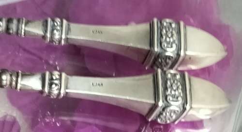 Sterling Silver Handled Button Hook+ Shoe Horn Baluster shape 84 gram