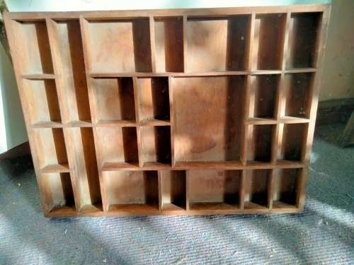 PRINTER Tray 25 spaces Old wood showing ware