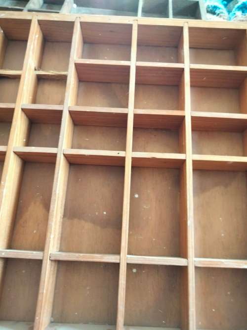 PRINTER Tray 25 spaces Old wood showing ware