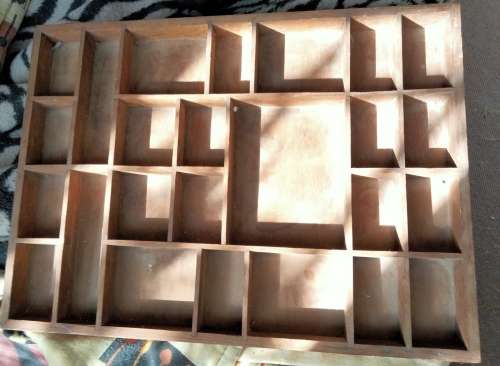 PRINTER Tray 25 spaces Old wood showing ware